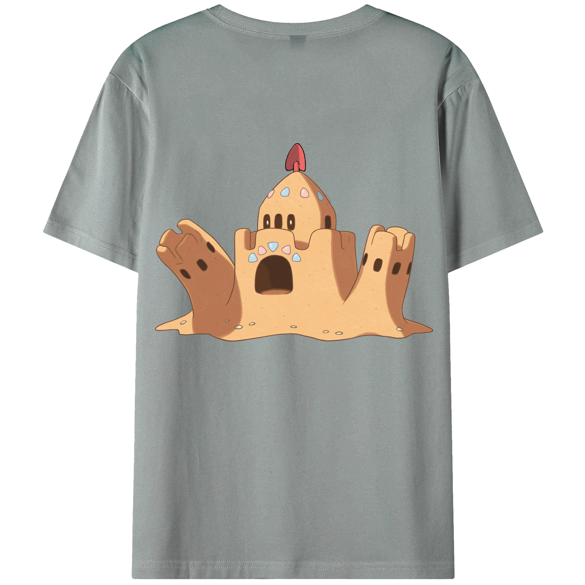 （画像用） ポケットモンスター Pokémon 綿100％ メンズ半袖Tシャツ（バックプリント） 通気性